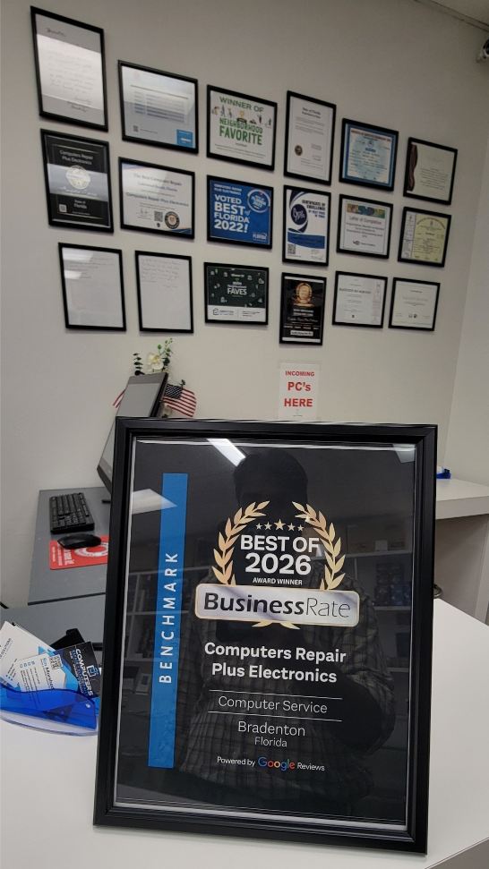Computers Repair Plus Electronics Winner of BEST Computer Service in Bradenton for 2026