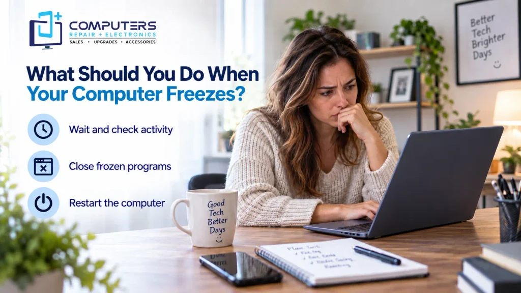 Steps to take when your computer freezes and stops responding